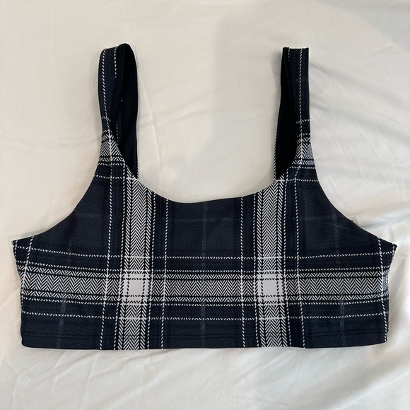 Alo Yoga Plaid Sports Bra Crop Top sz Small - Picture 2 of 7